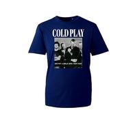 Cold-Plays Band Graphic T-Shirt - Music of The Spheres UK Tour 2025 - God Put a Smile Upon Your Face Tee (Navy, XL Years)
