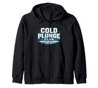 Cold Plunge Club Ice Bath Enthusiast Zip Hoodie