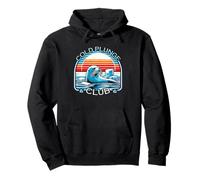 Cold Plunge Club Ice Bath Sunset Seal Design Pullover Hoodie