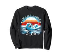 Cold Plunge Club Ice Bath Sunset Seal Design Sweatshirt