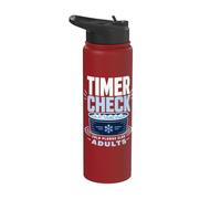 Cold Plunge Club Timer Check Stainless Steel Insulated Water Bottle