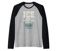 Cold Plunge Ritual Gift Ice Bath Culture Water Therapy Raglan Baseball Tee