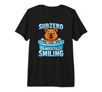 Cold Plunging Ice Bathing Quokka Subzero and Still Smiling Premium T-Shirt