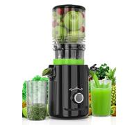 Cold Press Juicer, 5.3" Large Feed Channel Juicer Machines for Whole Vegetables and Fruits, 99% High Juice Performance, Quiet and Easy to Clean
