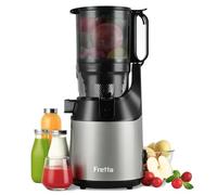 Cold Press Juicer, Fretta Slow Masticating Machines with 135mm&1.8L Chute, Fit Whole Fruits & Vegetables, Easy Clean,Self Feeding Juicer with High Juice Yield,PCTG BPA-Free, 250W (Light Grey)