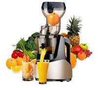 Cold Press Juicer - Slow Masticating Juicer Machine with 200W Motor and Large Feed Chute for Whole Fruits and Vegetables, Easy to Clean for Healthy Juicing