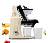 Cold Press Juicer with Residue Separation, Slow Masticating Juice Extractor, 90% Juice Yield, Quiet Operation, Easy to Clean, Compact for Home Use, Fruit & Vegetable Juicing