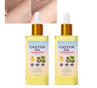 Cold Pressed Castor Oil, Lash Eyelash Serum,Soothing Face and Eye Serum for Women, Face & Body Skin Moisturizing Care Oil - Castor Oil Skin Essence, Nourishing Dry Skin Hydrating Care (2Pcs)