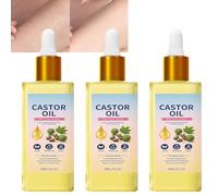 Cold Pressed Castor Oil, Lash Eyelash Serum,Soothing Face and Eye Serum for Women, Face & Body Skin Moisturizing Care Oil - Castor Oil Skin Essence, Nourishing Dry Skin Hydrating Care (3Pcs)