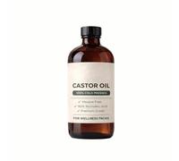 Cold-Pressed Hexane-Free Castor Oil, Natural Moisturising Oil for Hair, Eyebrows, Eyelashes, Face & Body Skin, Suitable for All Skin and Hair Types, 100ml (1PCS)