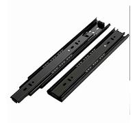 Cold Rolled Steel Drawer Slides, Silent Soft-Close Side Mounts, 3-Section Office & Wardrobe Ra, Heavy Duty Sliding Guides for Smooth Operation (Color: No Ammo)