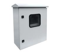 Cold Rolled Steel Electrical Junction Box with Viewing Window, Double Door Design, Sturdy Construction, Easy Installation, Complete Specifications, 9in x 12in Size