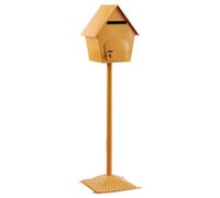 Cold Rolled Steel Mailbox with Lock Plastic Spraying Process Outdoor Vertical Rainproof Mailboxes Handmade Boxes Door Fully Open Parcel Boxes (Yellow)