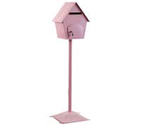 Cold Rolled Steel Mailbox with Lock Plastic Spraying Process Outdoor Vertical Rainproof Mailboxes Handmade Boxes Door Fully Open Parcel Boxes (Pink)