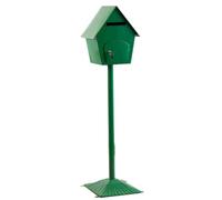 Cold Rolled Steel Mailbox with Lock Plastic Spraying Process Outdoor Vertical Rainproof Mailboxes Handmade Boxes Door Fully Open Parcel Boxes (Green)