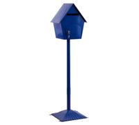 Cold Rolled Steel Mailbox with Lock Plastic Spraying Process Outdoor Vertical Rainproof Mailboxes Handmade Boxes Door Fully Open Parcel Boxes (Blue2)
