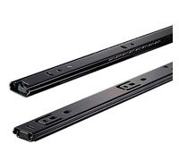 Cold-Rolled Steel Silent Two-Section Rail,Black Drawer Rail,Keyboard Tray Slide Rail,2.7cm Wide,20-50cm Long,Side Mounted,with Solid Balls and Screws,Easy to Disassemble