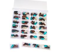 Controlled Unit Dose Cold Seal Medication Blister Pack Card, Perforated for Individual Single Dose Pill Blisters to Take with You, Includes Premium Lifetime Subscription to Medisafe App (6 Pack -XXL)