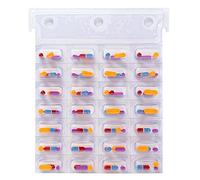 Cold Seal Medication Blister Cards, 4 Pack XL Controlled & Unit Dose Pill Packaging System, Color Coded, Easy Perforated Separation, No Sealing Equipment Needed
