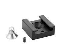 Cold Shoe Mount Adapter Base Extension Bracket With 1/4" Mounting Screw For DSLR Camera Cage LED Light Microphone Hot Protection Cover Digital Camera Lens Converter Adapter Rear Cap