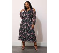 Cold Shoulder Dress Yours Dark Navy 22
