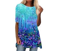 Cold Shoulder Tops Shirt for Women Leopard Print Cut Out Off-Shoulder Tshirt Sexy V Neck Zip Short Sleeve Tunic Blouse Running Workout Sports Gym Basic T-Shirt Loungewear (BU2,3XL)