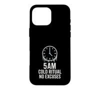 Cold Shower Mental Toughness Cold Exposure Biohacker Morning Case for iPhone 16 Pro Max