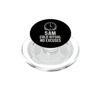 Cold Shower Mental Toughness Cold Exposure Biohacker Morning PopSockets PopGrip for MagSafe