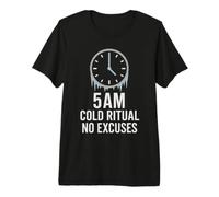 Cold Shower Mental Toughness Cold Exposure Biohacker Morning Premium T-Shirt