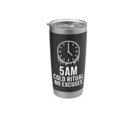 Cold Shower Mental Toughness Cold Exposure Biohacker Morning Stainless Steel Insulated Tumbler