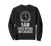 Cold Shower Mental Toughness Cold Exposure Biohacker Morning Sweatshirt