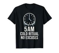 Cold Shower Mental Toughness Cold Exposure Biohacker Morning T-Shirt
