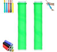 Cold Shrink Handle Grip Sleeve, Flexible No-Heat Installation Rubber Wrap with Anti-Slip Texture, Waterproof Cold Shrink Handle Cover for Tools, Fishing Rods, Rackets & Workshop Use (green, 35CM)