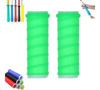 Cold Shrink Handle Grip Sleeve, Flexible No-Heat Installation Rubber Wrap with Anti-Slip Texture, Waterproof Cold Shrink Handle Cover for Tools, Fishing Rods, Rackets & Workshop Use (green, 12CM)