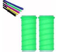 Cold Shrink Handle Wrap - Non Slip Silicone Grip Tube for Fishing Rods, Hammer & Bat Handles, No Heat Required Waterproof Rubber Sleeve Replacement for Hand Tools & Rackets (Green, L" 4.7" D: 1.57")
