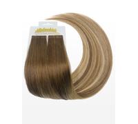 Cold Slim Tape-in Extensions - professional quality - 23” - B10/DB2 balayage light brown ash & light golden blonde