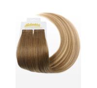 Cold Slim Tape-in Extensions - professional quality - 23” - B12/26 balayage light golden brown & golden honey blonde