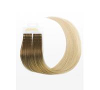 Cold Slim Tape-in Extensions - professional quality - 23” - T14/1001 ombre intense natural dark ash blonde & platinum blonde