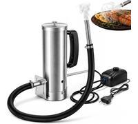 Cold Smoke Generator for Cold & Hot Smoking, 304 Stainless Steel | Smoker Generator with Electric Air Pump, BBQ Smoke Box with Flexible Hose for Charcoal and Gas Grill,Pellet Grill,BBQ Smoking