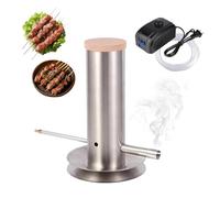 Cold Smoke Generator, Stainless Steel BBQ Smoker Box with Pump & 27cm Pipe, Cold Smoker for Meat, Fish, Cheese, Grill and Smoker Oven
