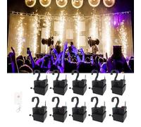 Cold Spark Machine,Remote Control,Spray Height 1-5m,Fireworks Waterfall Effect,10pcs Receivers,Fireworks Special Effect Fountain Machine,for Bar/Party/Wedding/Concert