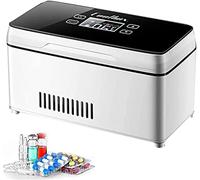 Cold Storage Bag Insulin Cool Box Refrigerator Insulin Cooler Refrigerated Box, 215x105x115mm Car Small Refrigerator Cold Boxes, 13600mAh Built-Battery Travel Cooler