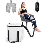 Cold Therapy Machine for Knee, 15QT Ice Water Circulation System | Knee Post-Surgery Recovery Device with Remote and Timer, Cryotherapy System for Joint Pain Relief and Swelling, Grey