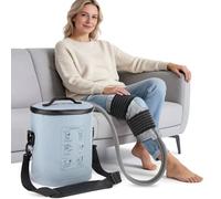 Cold Therapy Machine for Knee Recovery, Portable Ice Therapy Machine with Timer for Knee Shoulder, Ankle, 5 Adjustable Water Flow Levels, Ice Compression Pack Wrap for Recovery After Surger