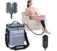 Cold Therapy Machine Programmable Timer Portable Ice Machine for Knee After Surgery Knee Replacement Recovery System, Cryotherapy Pain Relief/Compression Pad for Shoulder Hip Ankle (Blue)