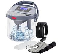 Cold Therapy Machine with Programmable Timer, Ice-Machine-for-Knee-After-Surgery, Knee Replacement Recovery Equipment, Cryotherapy Pain Relief w/Compression Pad for Shoulder, Ankle (Gray)