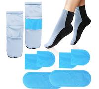 Cold Therapy Stocks Reusable Gel Frozen Stockings Slippers for Feet Heels Injures Swellin chemotherapy Pain Relief for Ankle (Blue)