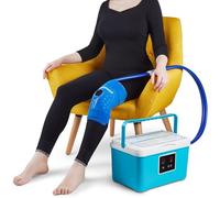 Cold Therapy System - Cryotherapy Freezing Kit System - for Post-Surgery Care, ACL, MCL, Swelling, Sprains and Other Injuries, Portable - Adjustable Knee Brace - Refrigerator Pump with Digital Timer