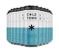 Cold Town Crisp Craft Lager 4% ABV | Crisp, Smooth & Refreshing | 12 x 440ml Cans | Premium Scottish Beer from Edinburgh Brewery | Balanced with Subtle Malt Sweetness & Gentle Hop Character