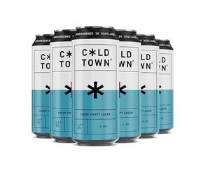 Cold Town Crisp Craft Lager 4% ABV | Crisp, Smooth & Refreshing | 6 x 440ml Cans | Premium Scottish Beer from Edinburgh Brewery | Balanced with Subtle Malt Sweetness & Gentle Hop Character